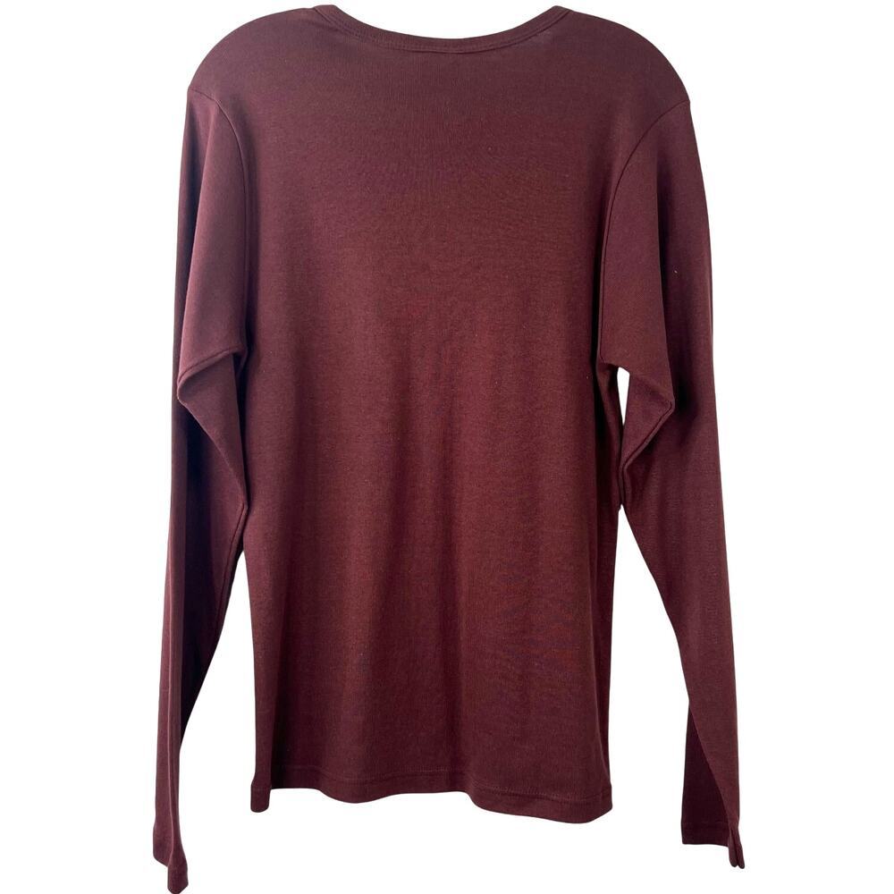 ALPS Sportswear NWT Women's Henley Top Long Sleeves 100% Cotton Outdoors Size L - Picture 2 of 11